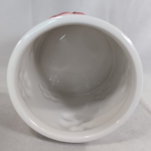 Cake Boss Flower Cookie Jar Floral Pink Yellow Beige Ceramic 2013 B008 Handpaint - Picture 5 of 10